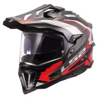 LS2 MX701 EXPLORER-06 CARBON FRONTIER adventure helma červená vel.3XL